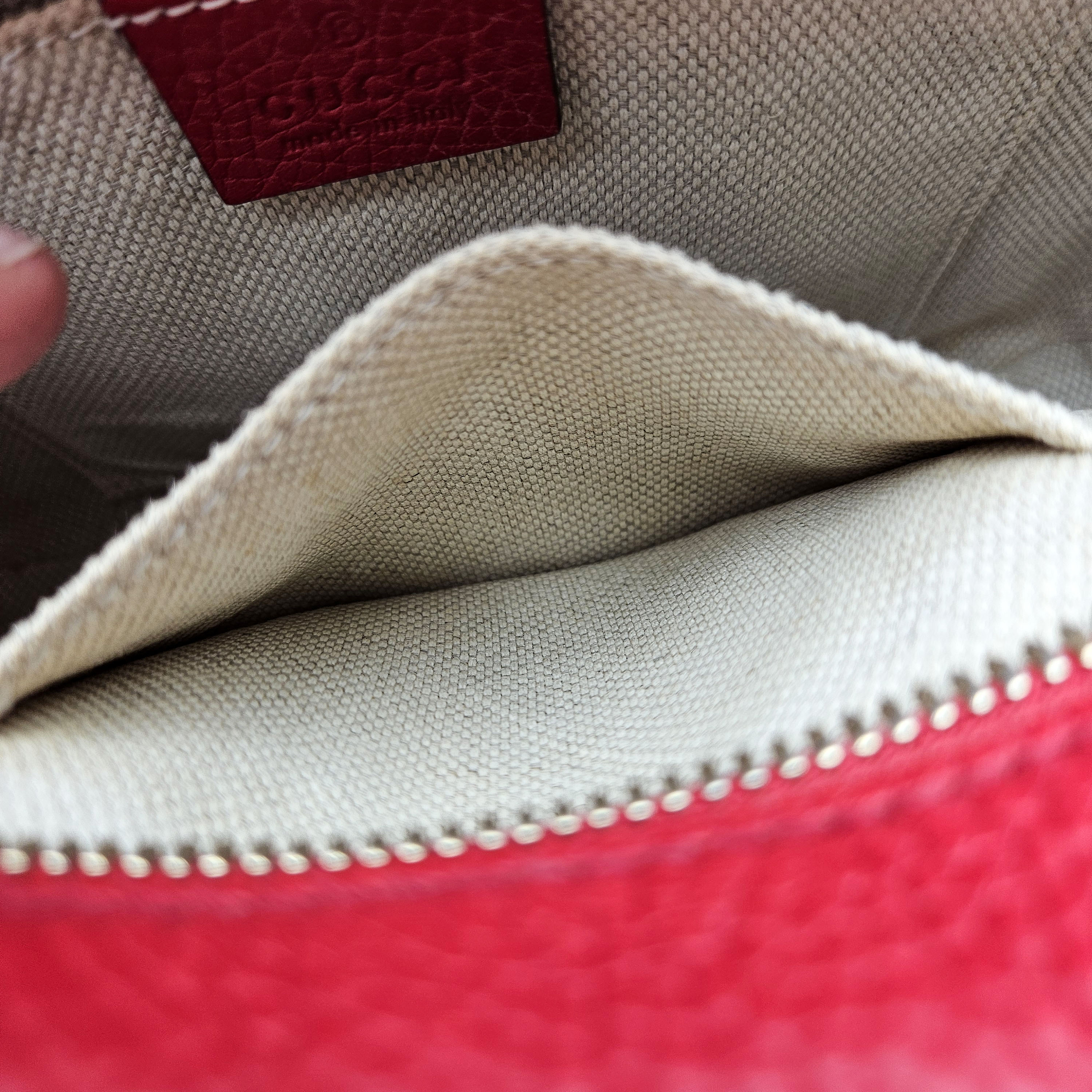 Sac Gucci Soho Disco Cuir Grainé Rouge Vif