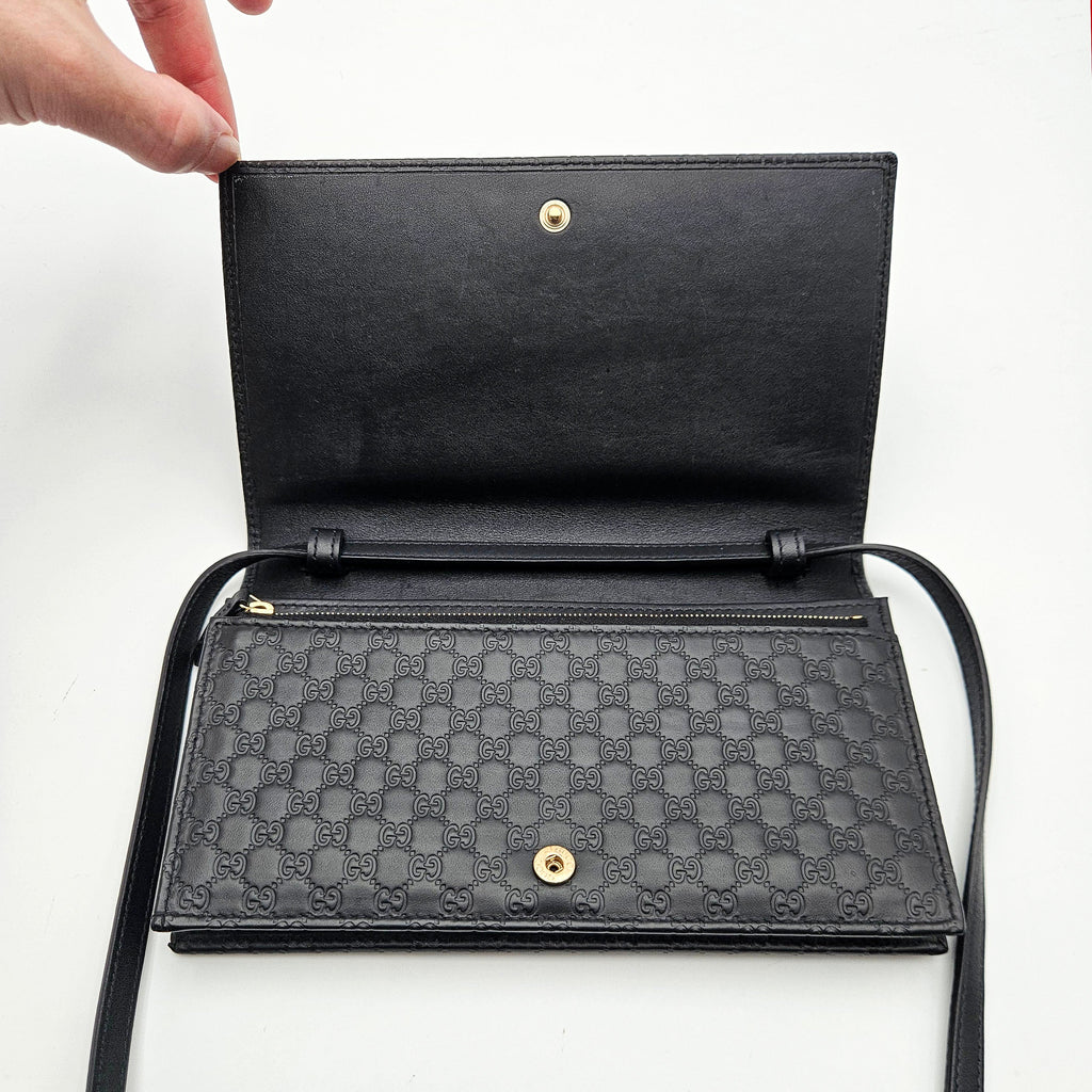 Gucci Wallet On Chain Microguccissima Noir
