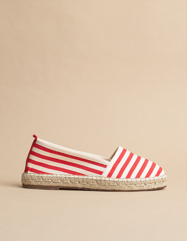 Alpargatas Guethary - Lona Roja - Mujer