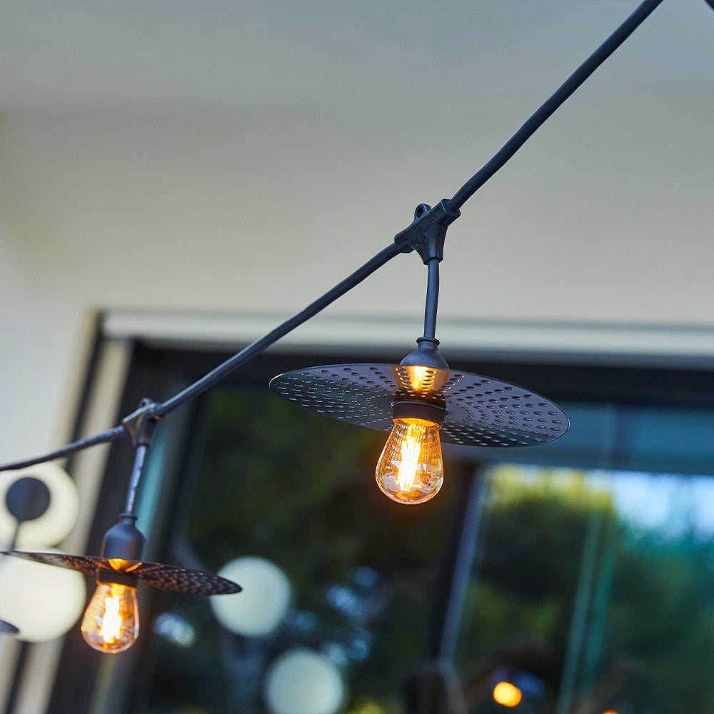 Planet - E27 Wired Garland - Steel - Black