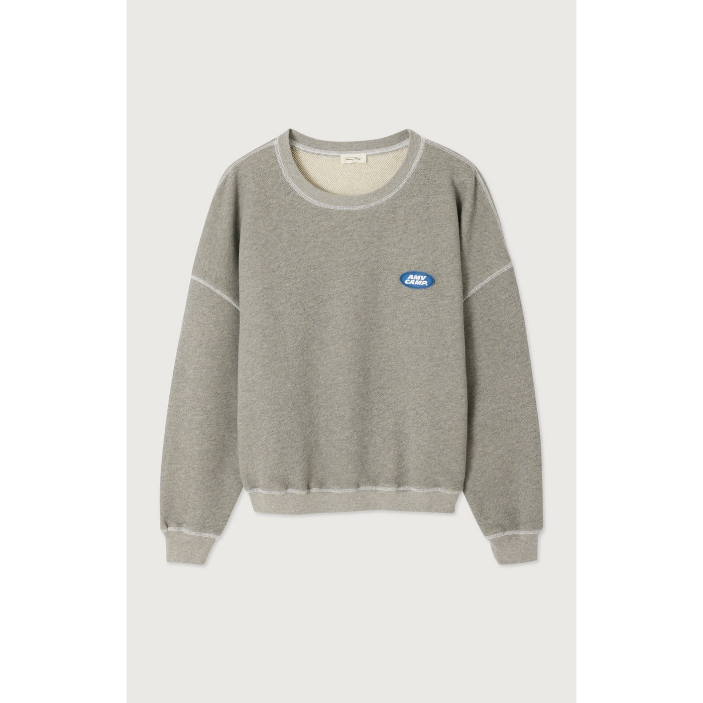 Round-Neck Sweatshirt - Marl Grey - Women