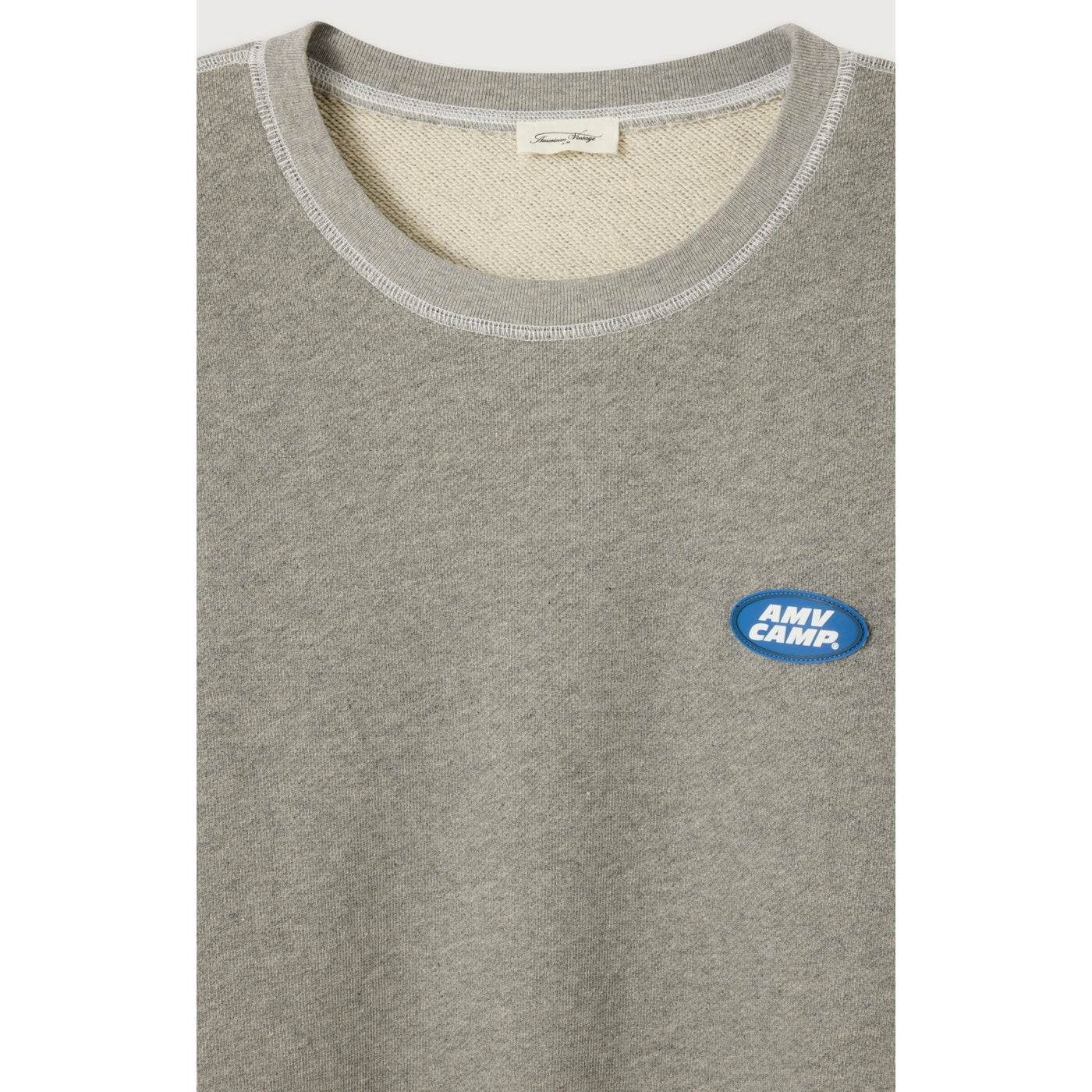 Round-Neck Sweatshirt - Marl Grey - Women