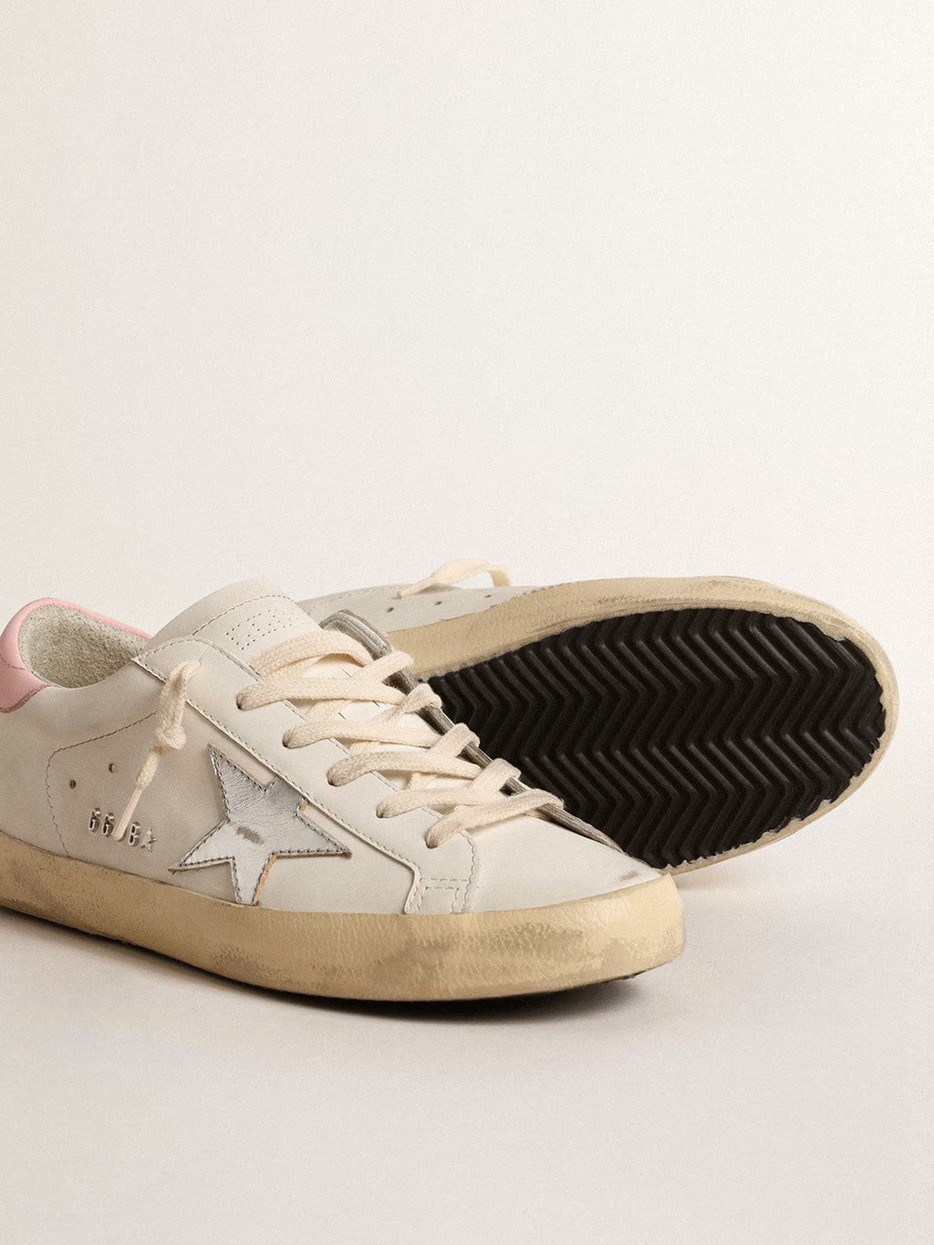 Golden Goose - Zapatillas Super-Star - Blanco/Plata/Rosa