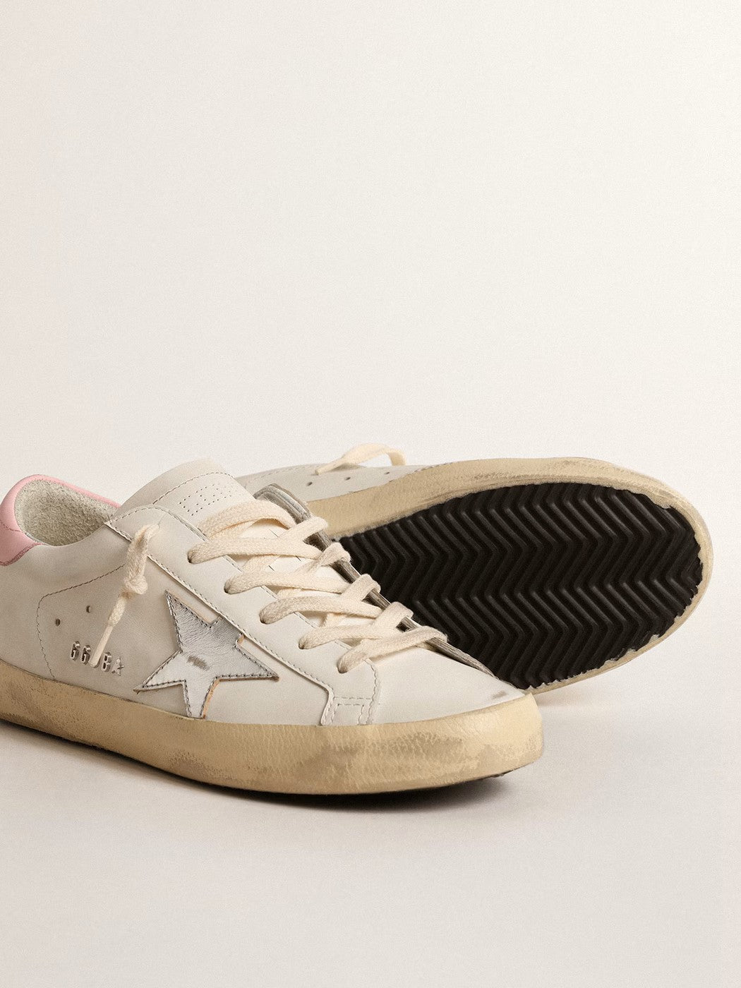 Golden Goose - Zapatillas Super-Star - Blanco/Plata/Rosa