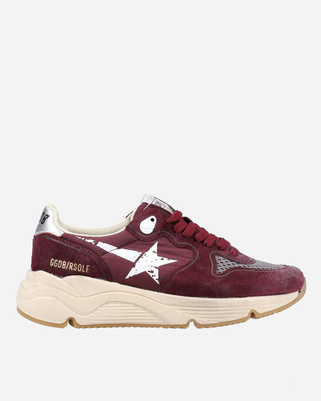 Golden Goose - Running Sole Bordeaux/White/Silver