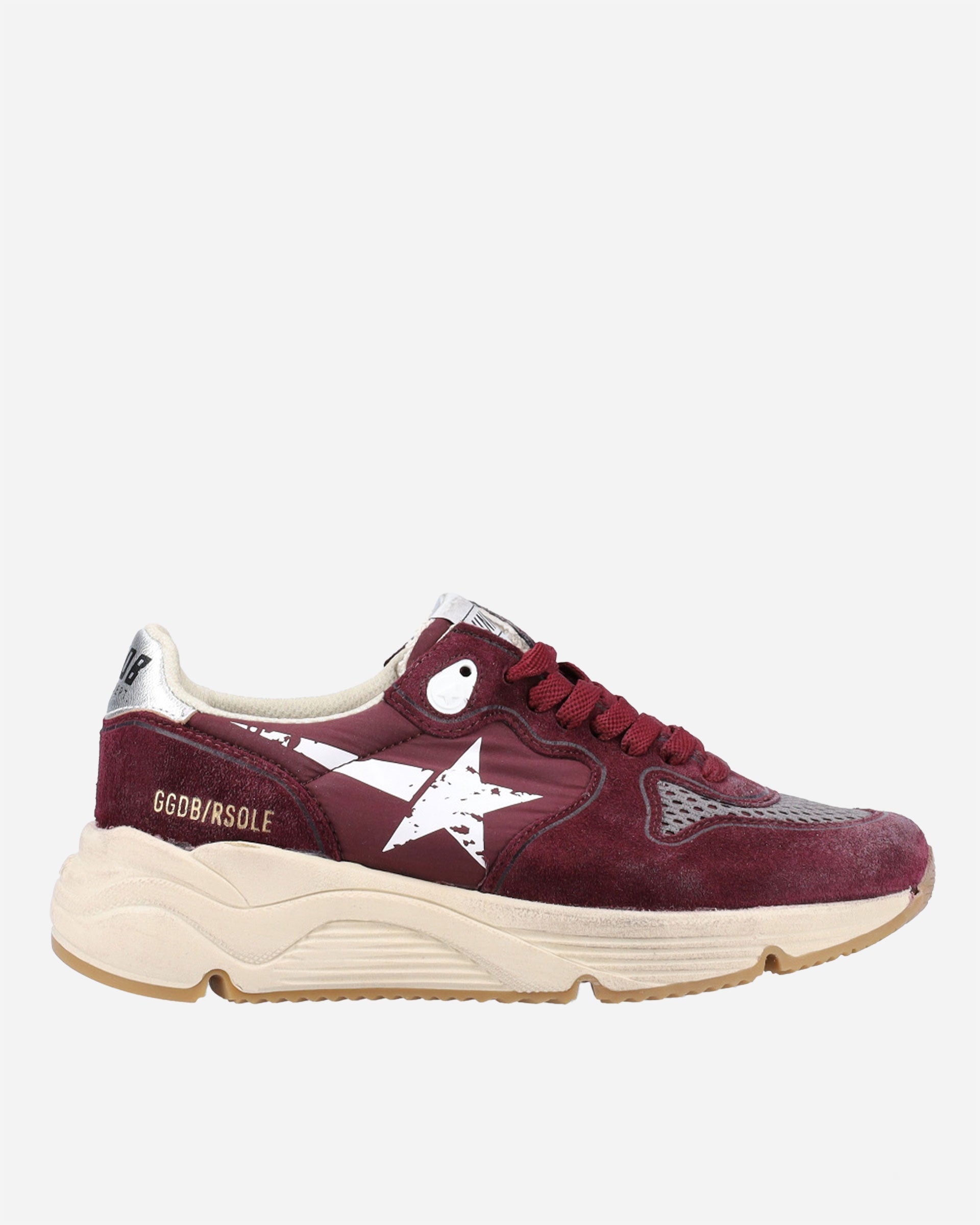 Golden Goose - Running Sole Bordeaux/White/Silver