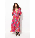 Robe Satin Laura Gulshani - Rose Imprime