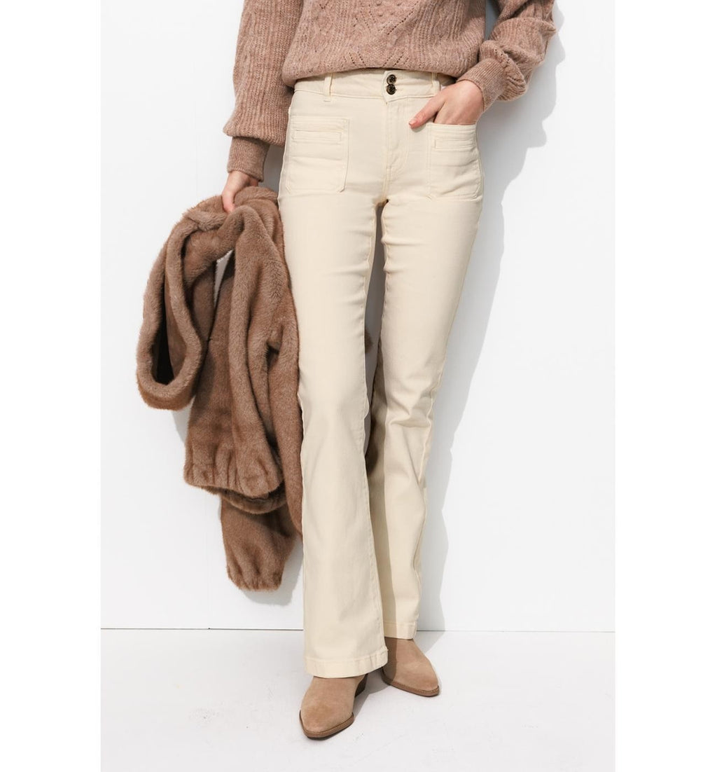 Vaqueros Eugene Flare Mujer - Natural Plain Light