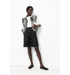 Bermuda Chic en Lyocell - Noir Uni Fonce