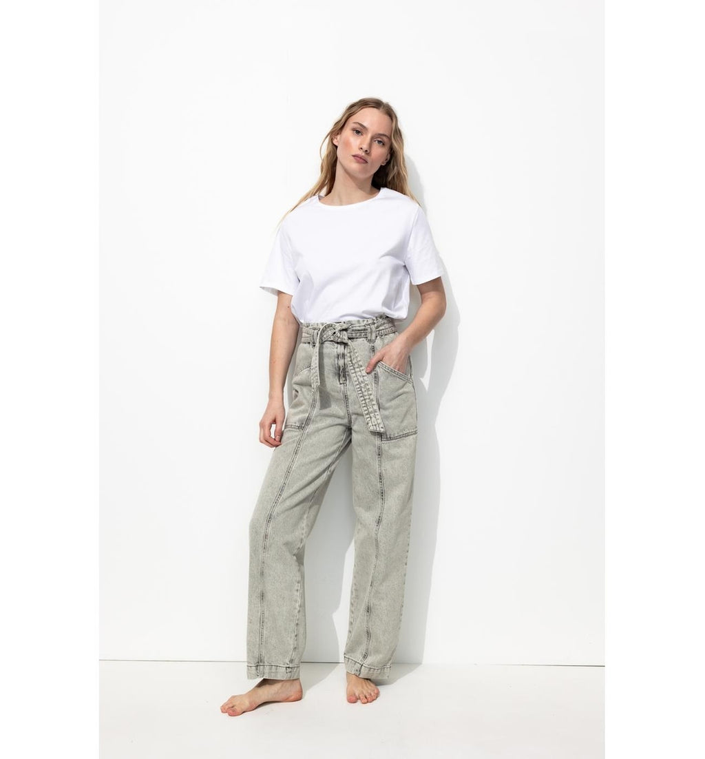 Jeans Ropa De Trabajo De Talle Alto - Jeans Livianos Lisos