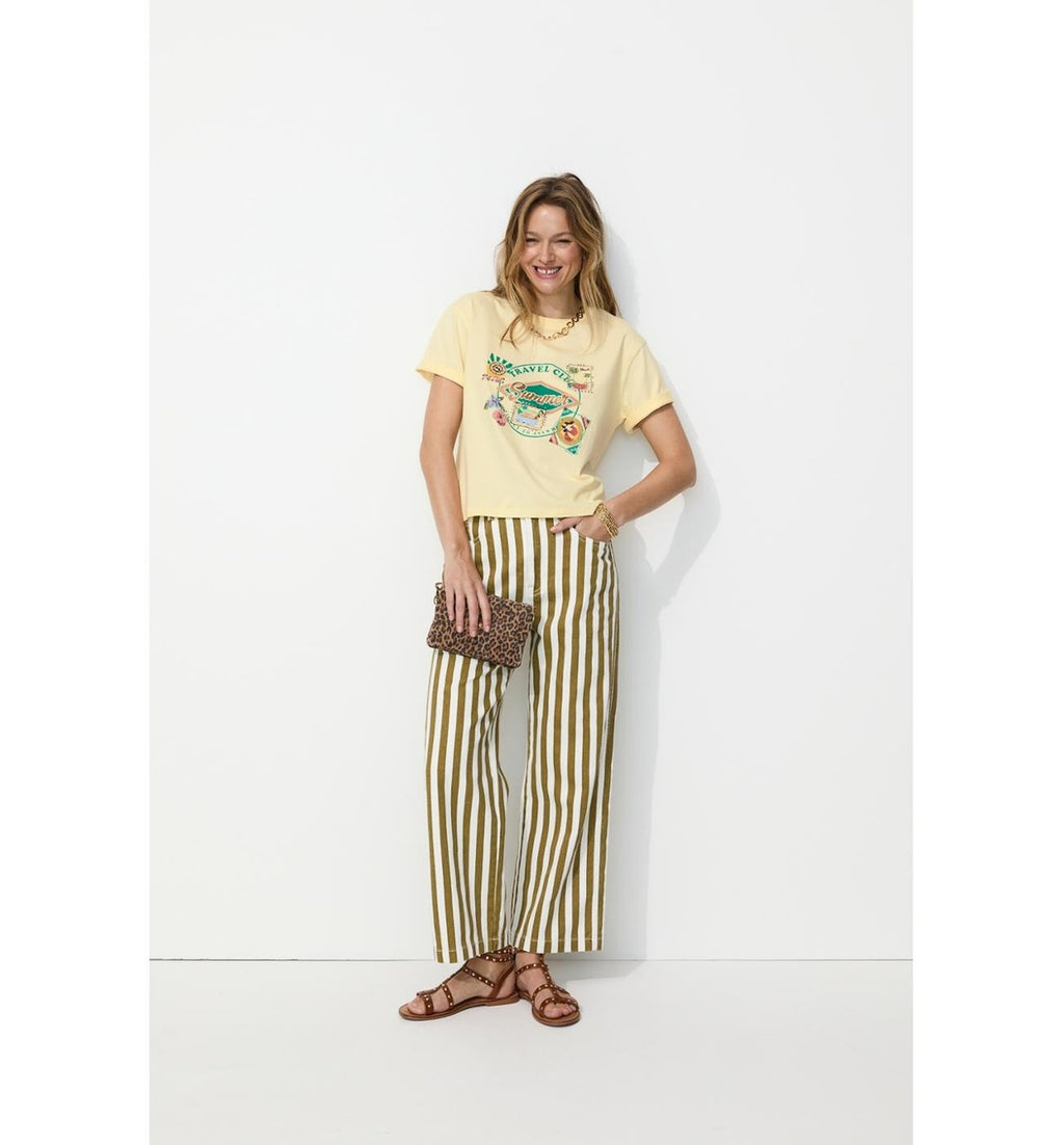 T-shirt à Motif Placé Femme - Multicolore Imprime