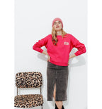 Sudadera con mensaje para mujer, color rosa unicolor