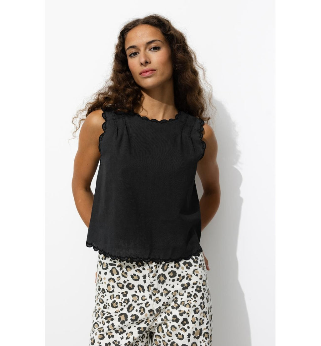 Top Court Recto/verso Femme - Gris Uni Fonce
