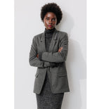 Veste de Tailleur Effet Chiné - Multicolore Imprime