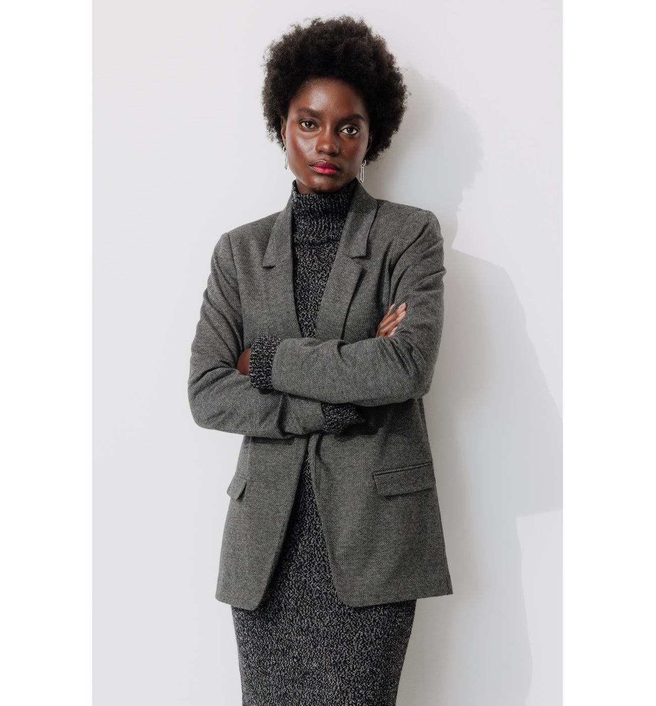 Veste de Tailleur Effet Chiné - Multicolore Imprime