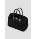 Sac en Cuir Femme - Noir Uni Fonce
