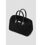 Sac en Cuir Femme - Noir Uni Fonce