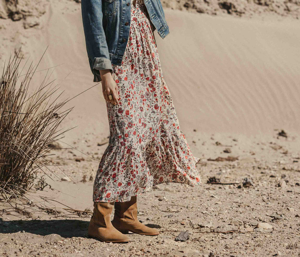 Bottes Gaïa - Velours Havane - Femme