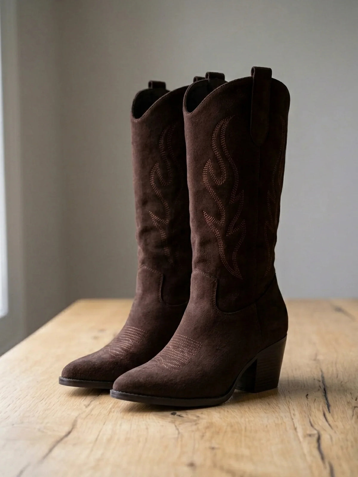 Vanina Cowboy Boots - Chocolate