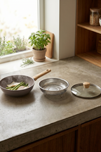 Sartén Con Tapa + Cesta 28cm - Aluminio Forjado - Revestimiento Cerámico - Taupe
