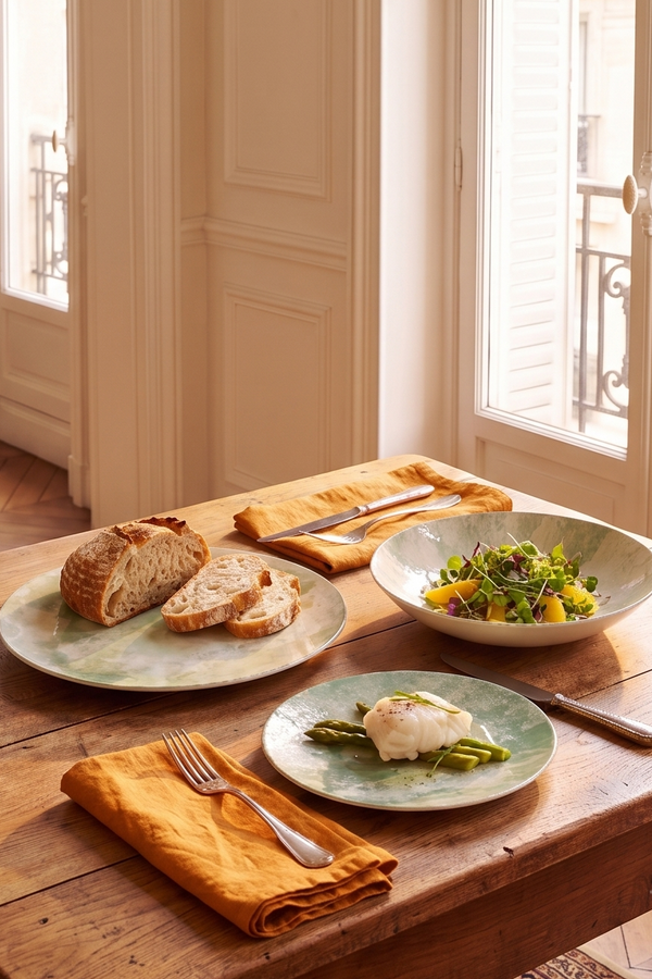 Aube De Menthe - Service De Table 18 Pièces - Porcelaine - Vert