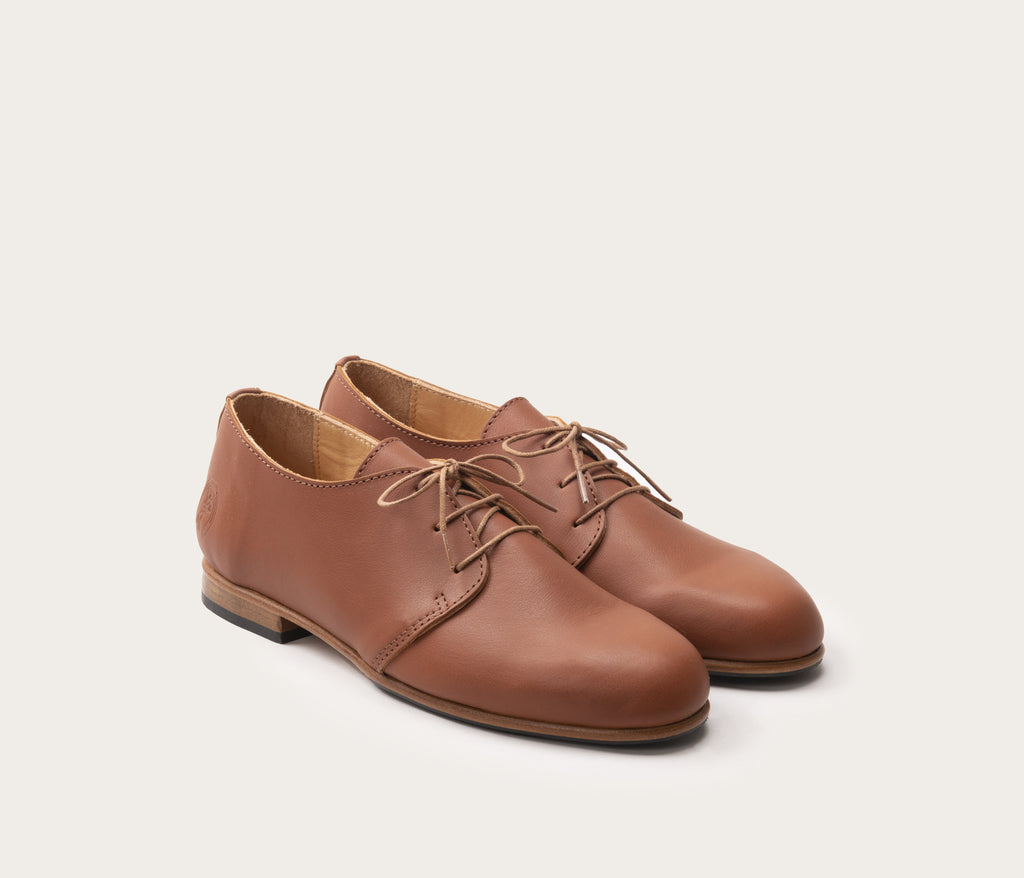 Derbies Georges - Souple Cognac - Femme
