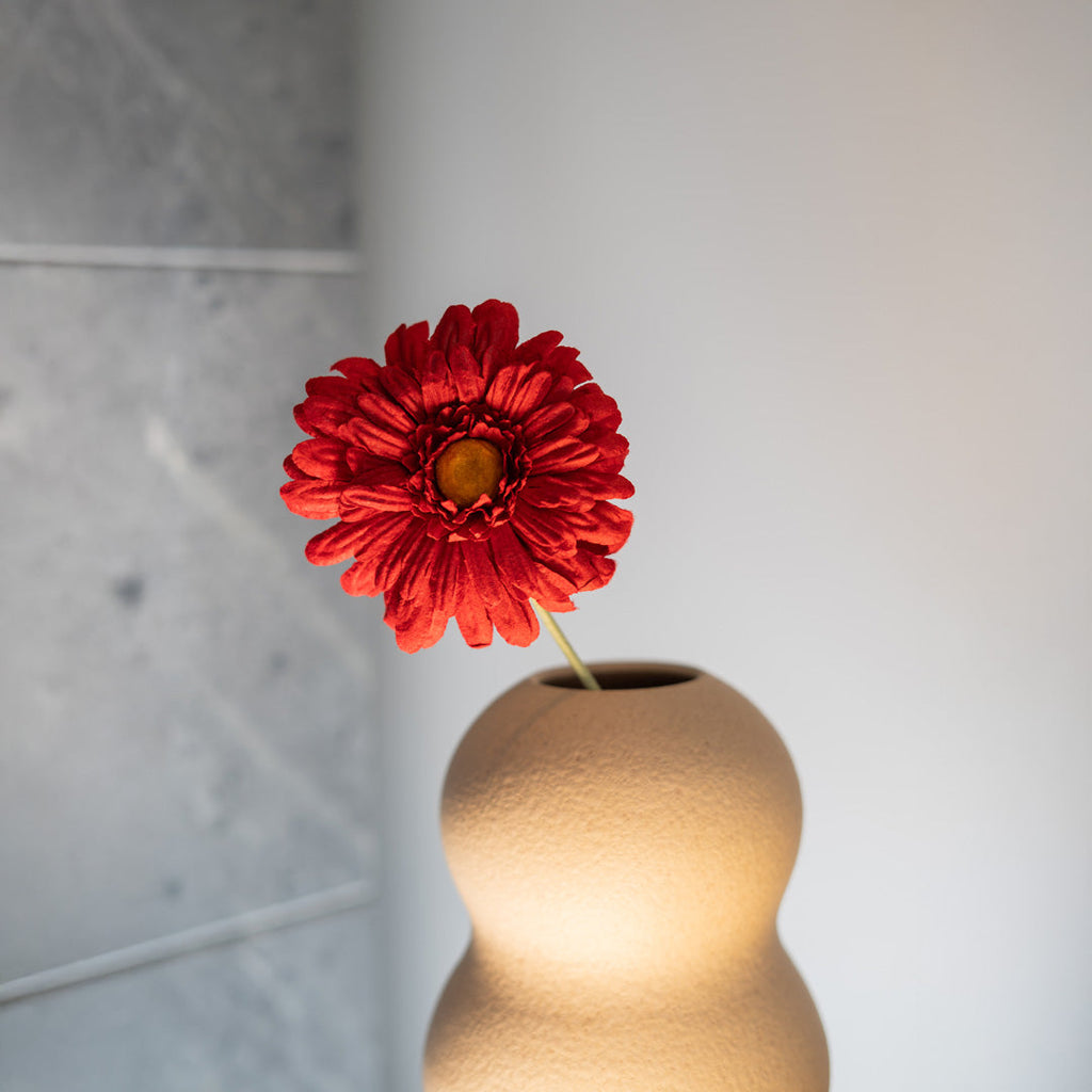 Gerbera En Papier Rouge