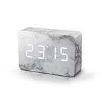 Reveil Brick Click - Marbre / LED Blanche