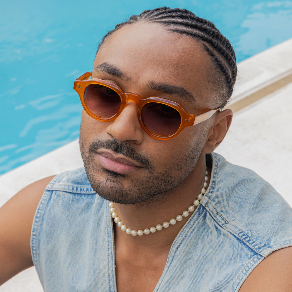 Lunettes De Soleil Grace.B - Orange - Mixte