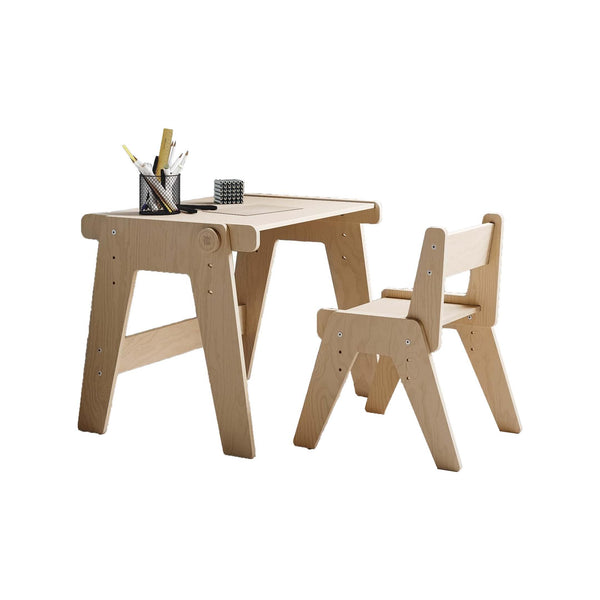 Duo Table & Chaise Évolutives – Nature