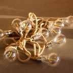 Outdoor rope light garland 10 transparent warm white LED filament bulbs FANTASY CORD 7.70m - REDDECO.com
