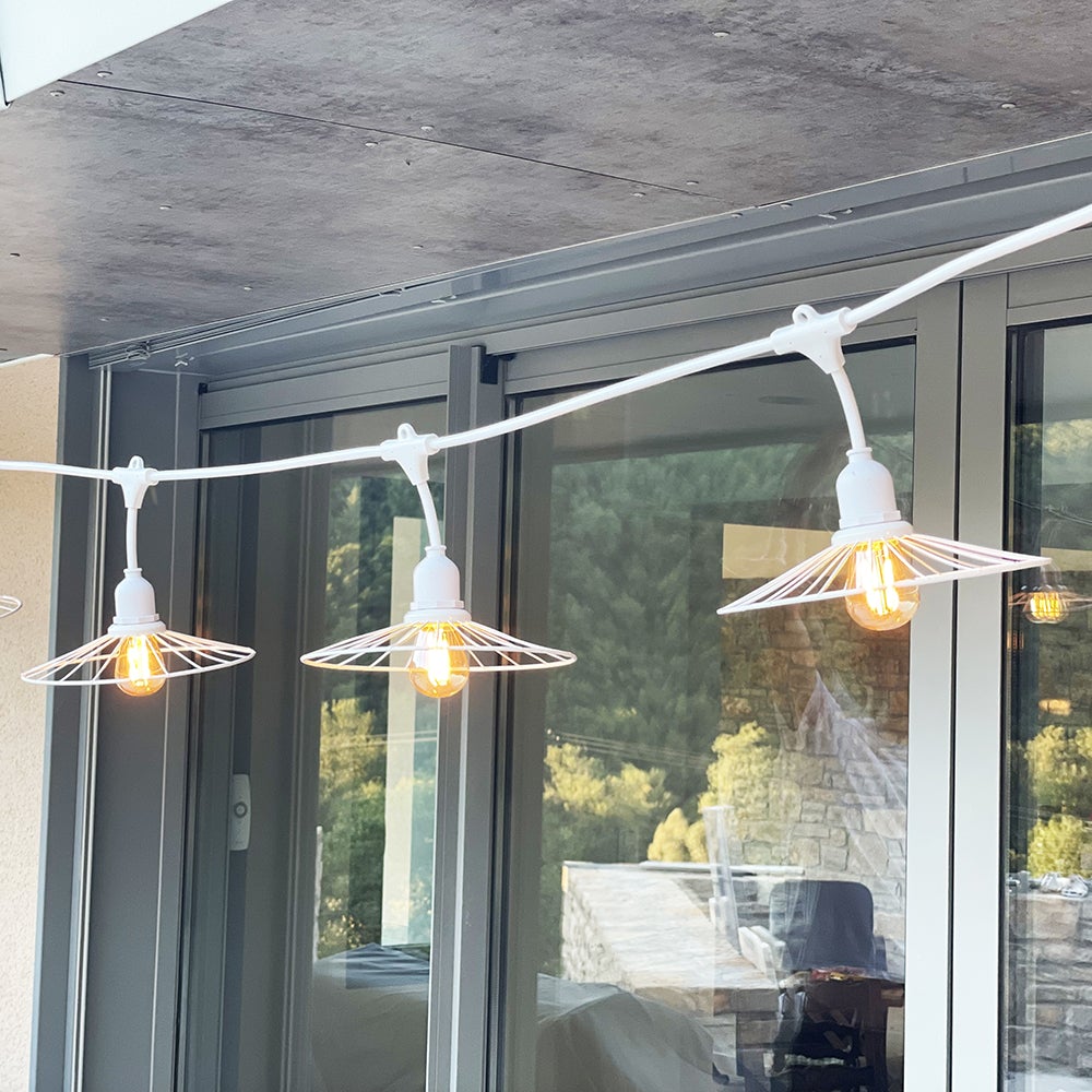 Chic - E27 Wired Garland - Steel - White