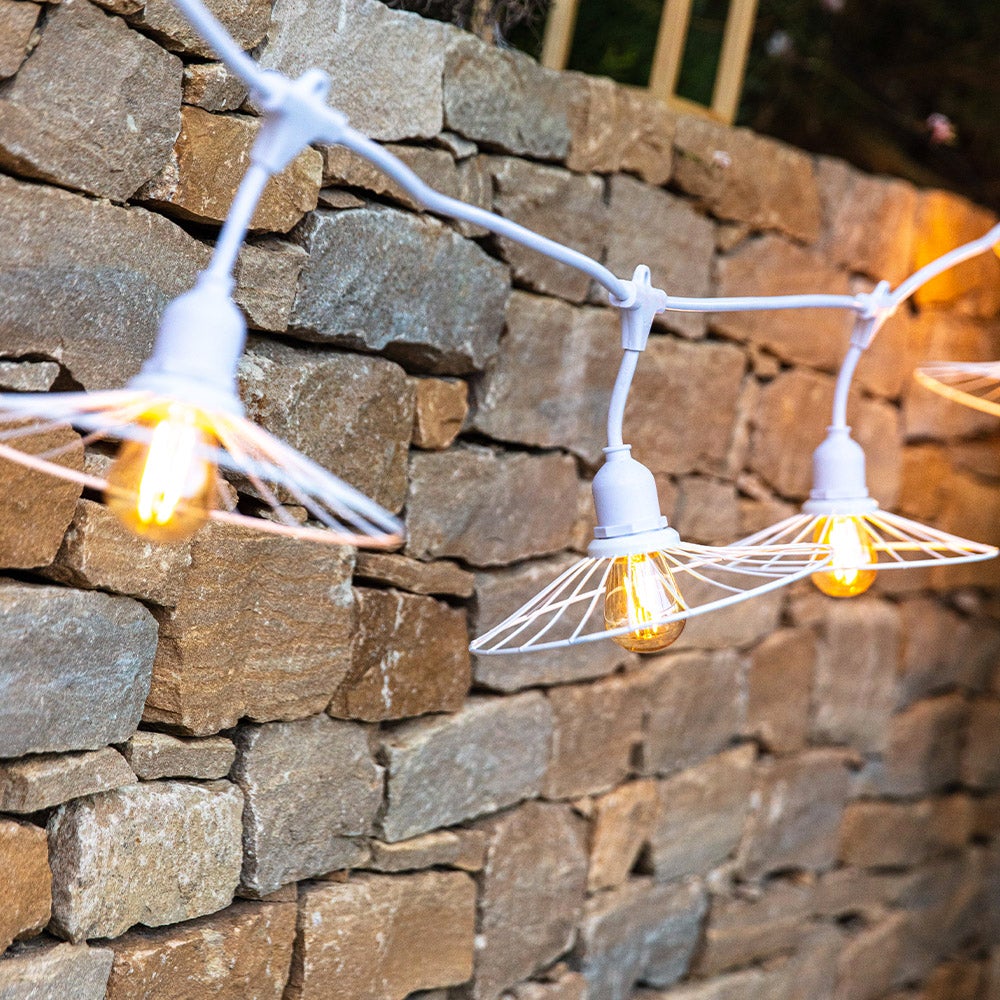 Chic - E27 Wired Garland - Steel - White