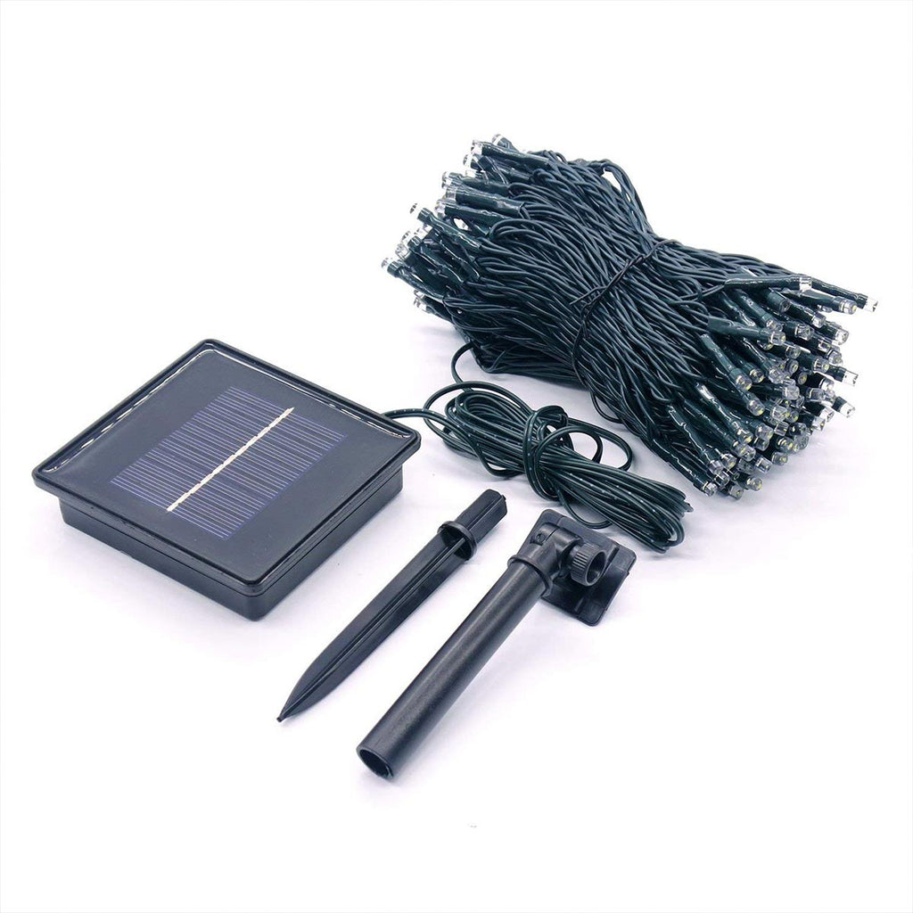 Guirnalda de luz solar decoración exterior 200 LED blanco cálido YOGY SOLAR WARM 16,30m 8 modos - REDDECO.com