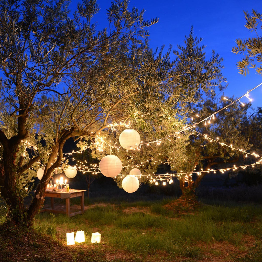 Solar light garland outdoor decoration 400 warm white LED YOGY SOLAR WARM 33.90m 8 modes - REDDECO.com