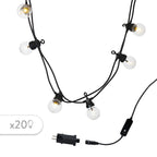 Light garland 20 transparent warm white LED bulbs PARTY CLEAR 20 L8.70m - REDDECO.com