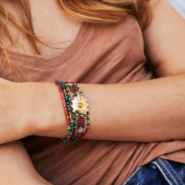 Sieraden Manchetarmband Eldorado - Terracotta - Rood
