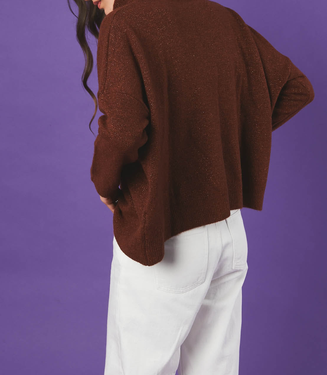 Pull Col Roule Constance - Cognac