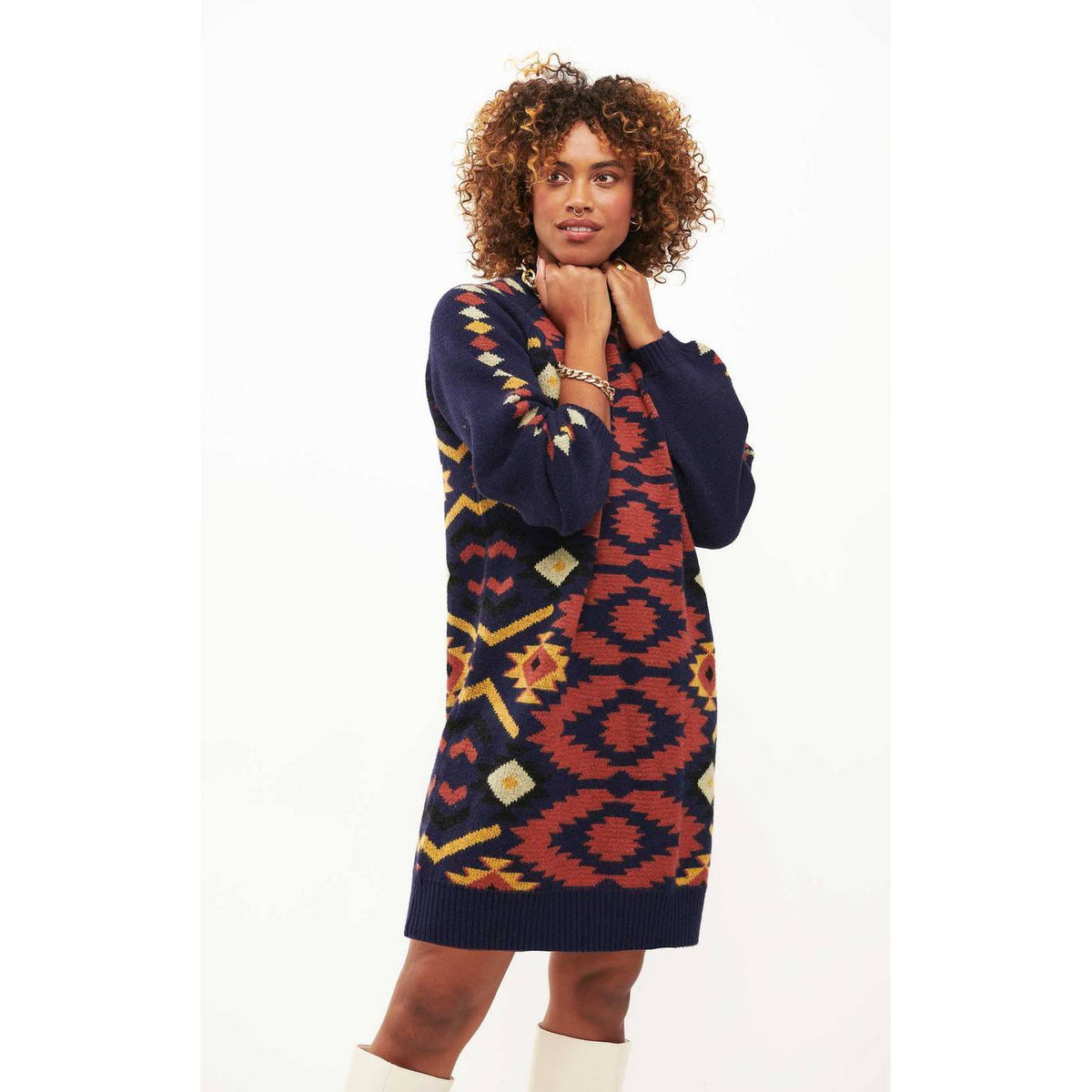 Jurken en Rokken Trui Crissy - Navy - Marineblauw