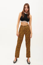 Brown Leopard Kira Trousers