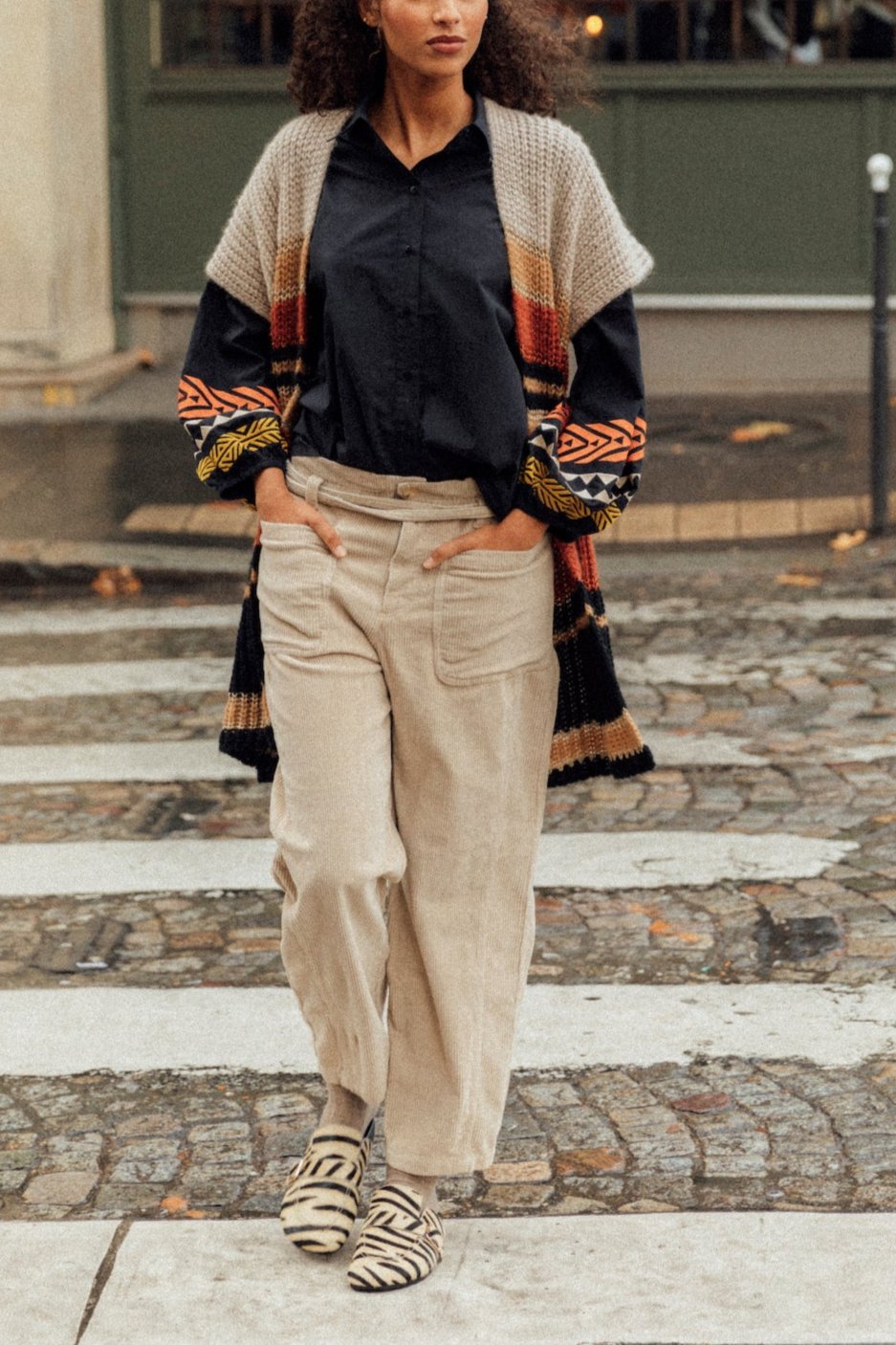 Gilet Poncho Noemie - Beige