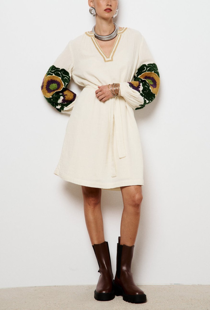 Robe Courte Namie - Ecru