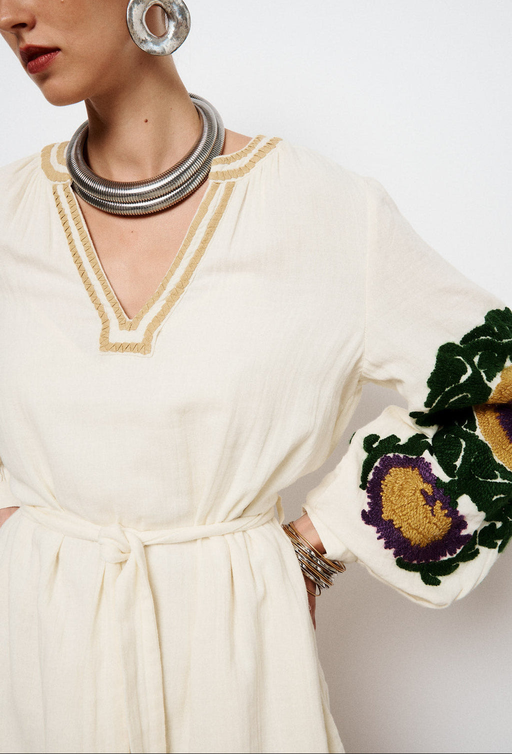 Robe Courte Namie - Ecru