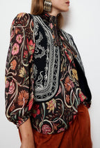 Anna Loose Blouse - Black