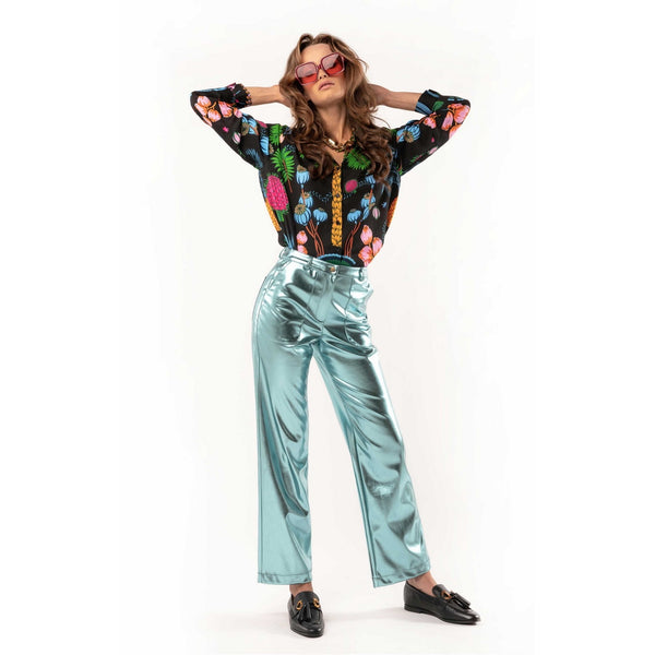 Trousers and Shorts Charles Metallic - Blue