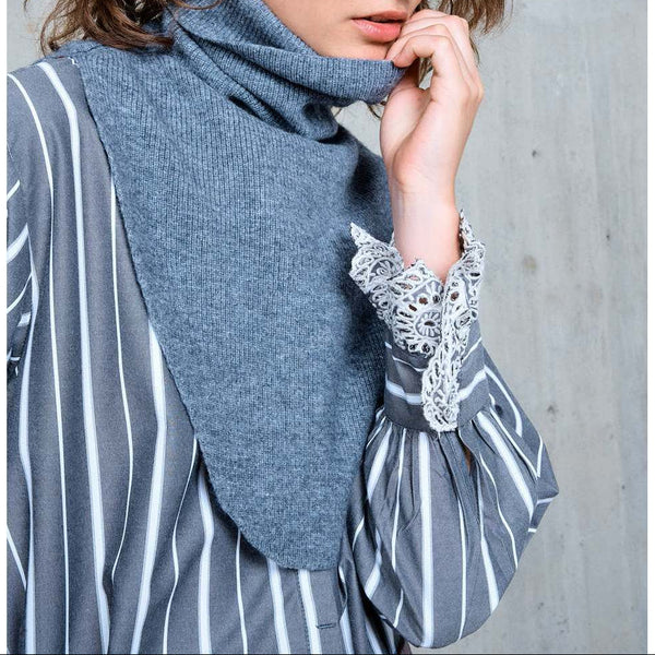 Yseult Collar Jumper - Grey