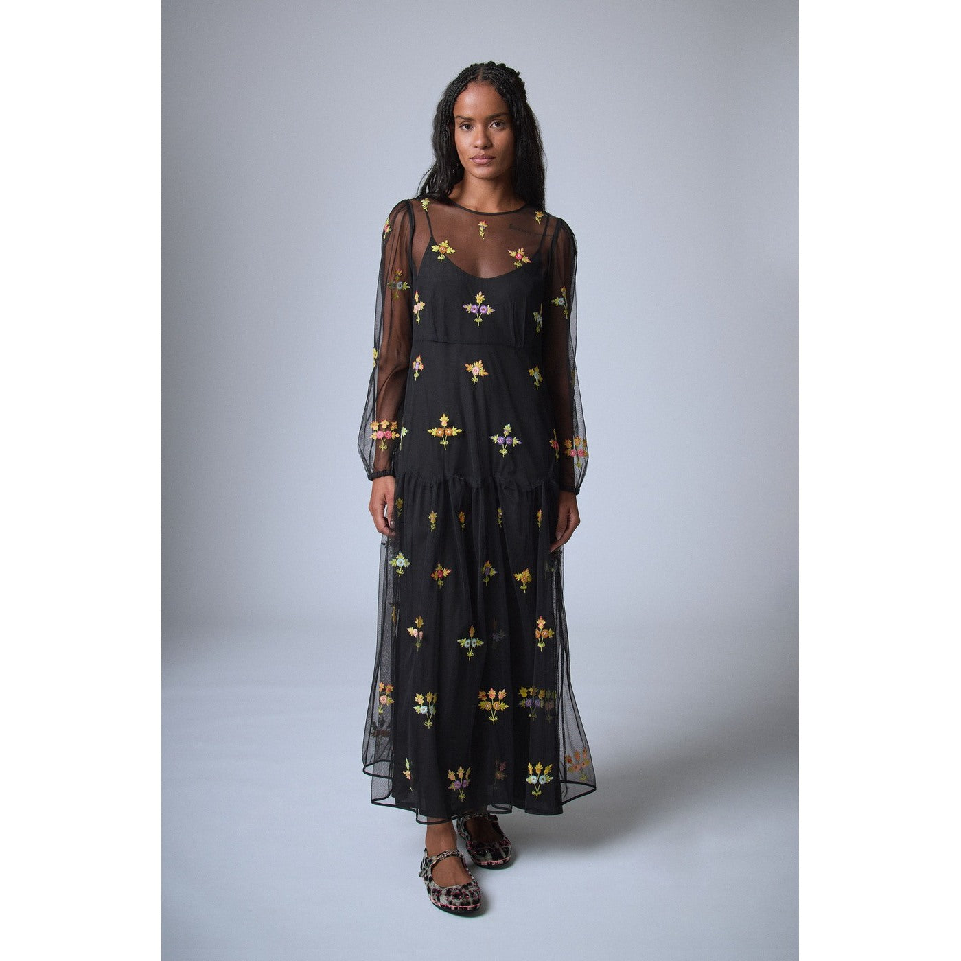 Vestido Bloom Romance - Negro