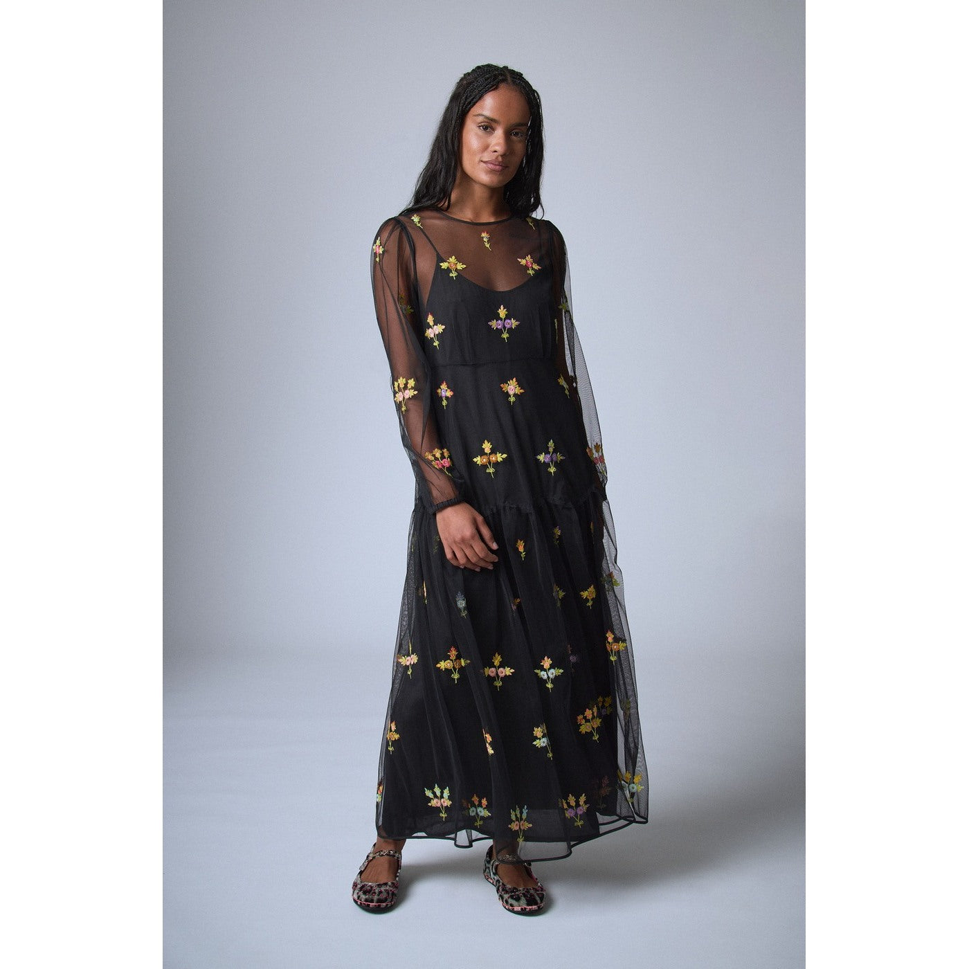 Vestido Bloom Romance - Negro