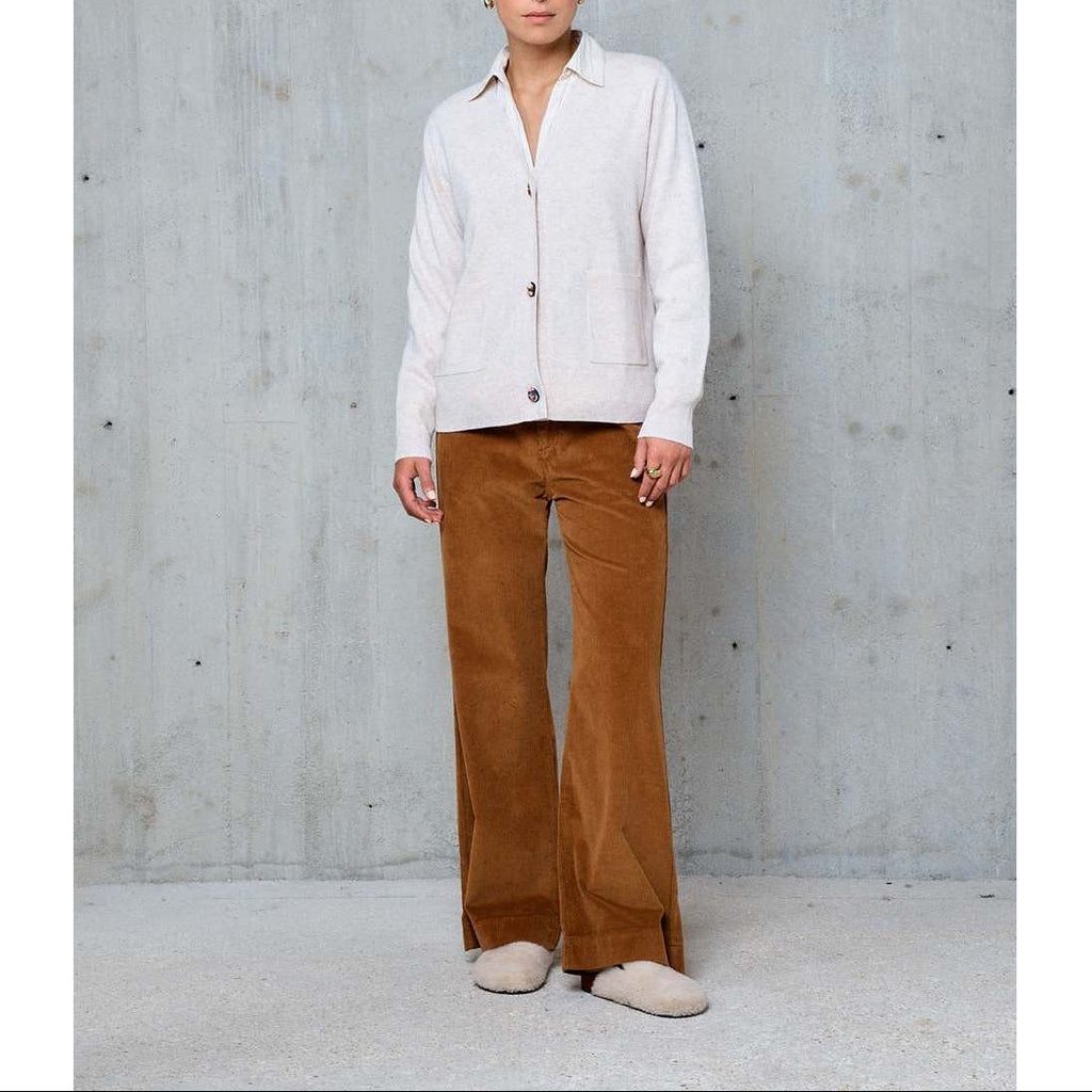Chaqueta de Punto con Bolsillos Katie - Capuchino