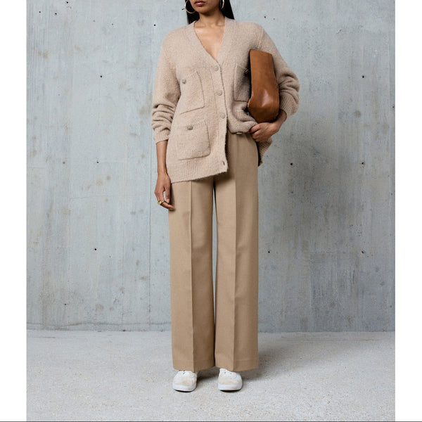 Cardigan med lommer Lliona - Sable